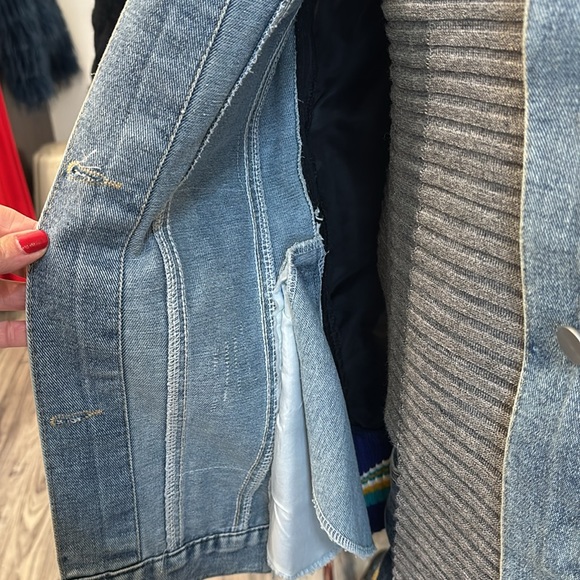 Denim fringe  multi colored jacket - Picture 5 of 13